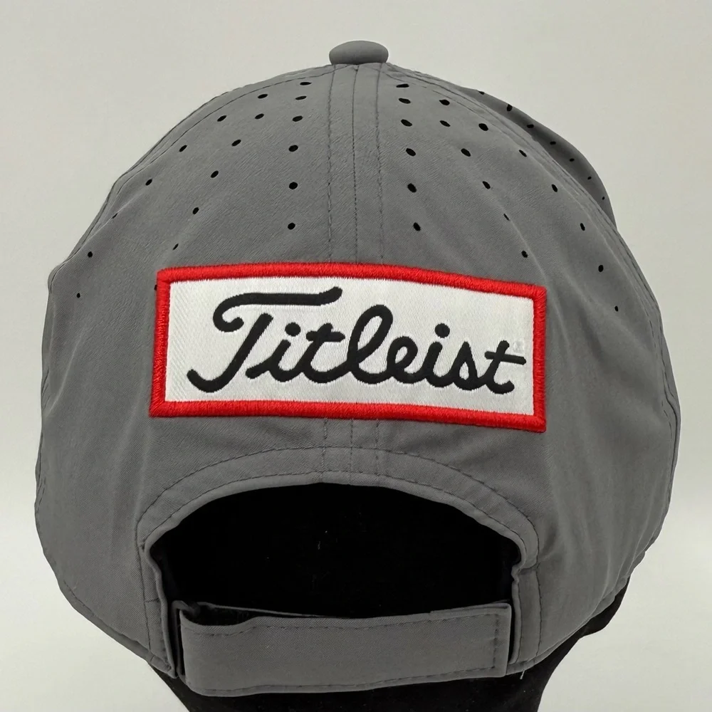 Titleist Golf Tour Breezer FJ ProV1 Adjustable Hat in Charcoal Grey w White NWOT